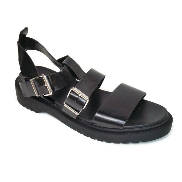 ASOS Design Women's Chunky Black Strappy Sandals Block Heel Platform UK 8/ US 10 - Picture 9 of 9